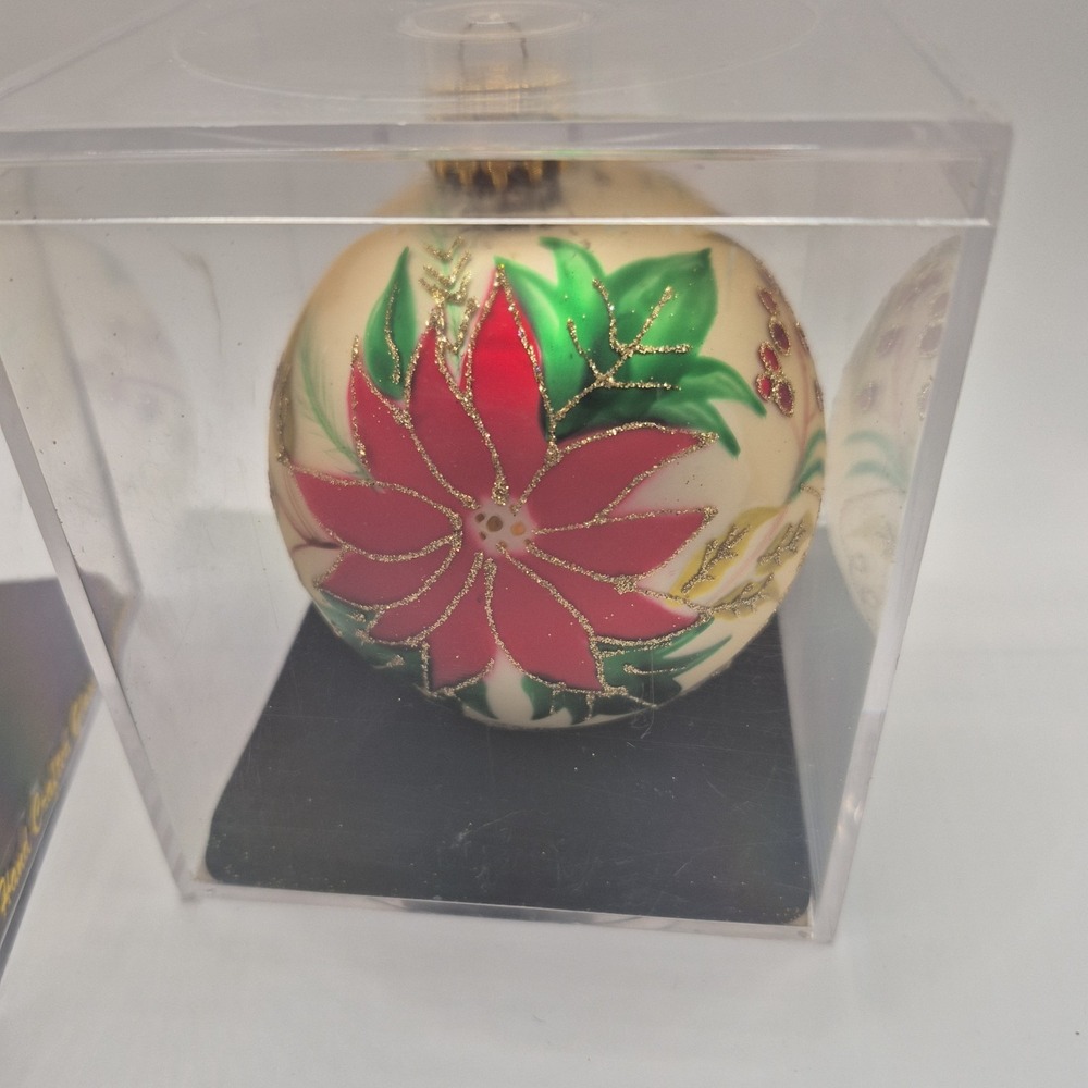 2 UNIQUE TREASURES COLLECTION LIMITED SERIES HAND CRAFTED ROUND GLASS ORNAMENT - Picture 9 of 12